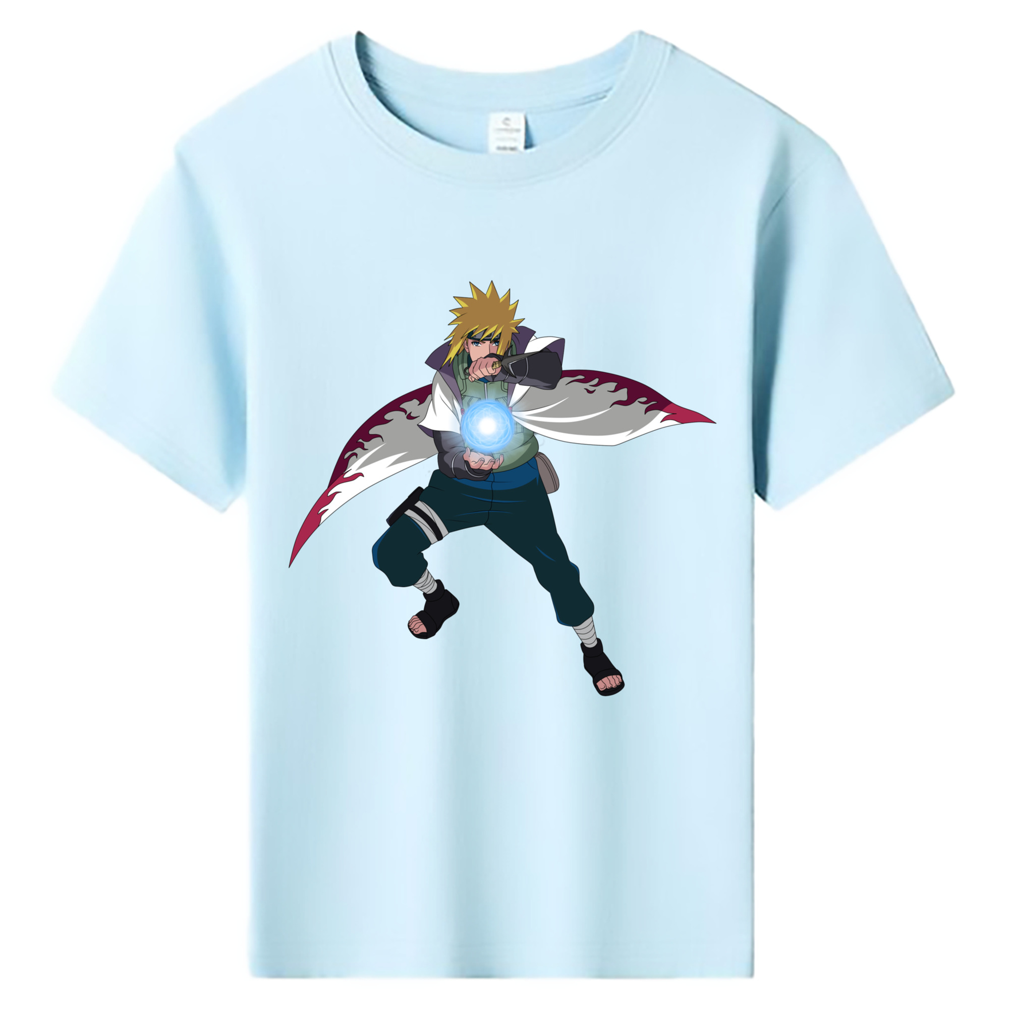（画像用） NARUTO -ナルト- 波風 ミナト Namikaze Minato 綿100％キッズTシャツ（フロントプリント）